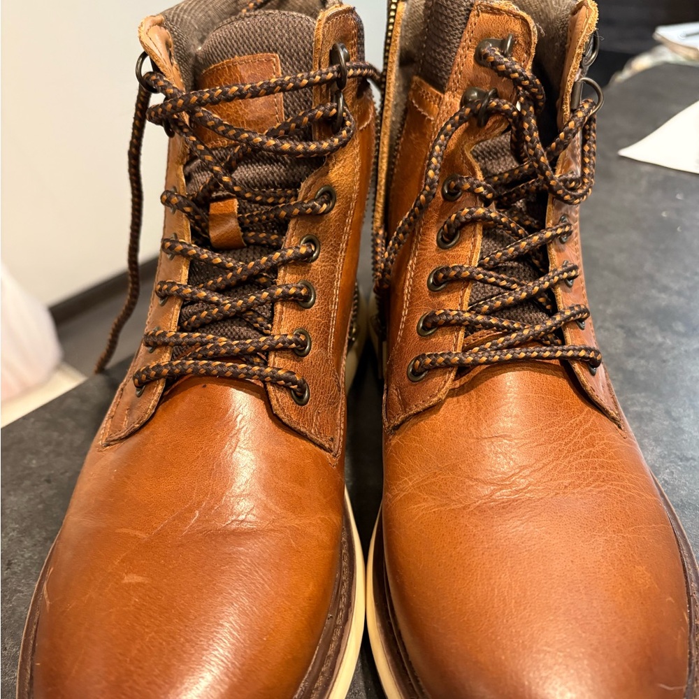 Men's Brown Chukka Leather Boots Sz. 10